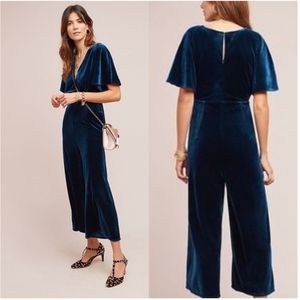 Anthropologie Greylin Luna Velvet Jumpsuit
